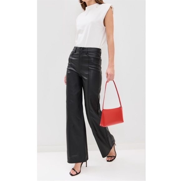 New with Tags DAZE Far Out Faux Leather Wide Leg Pants - Picture 4 of 13